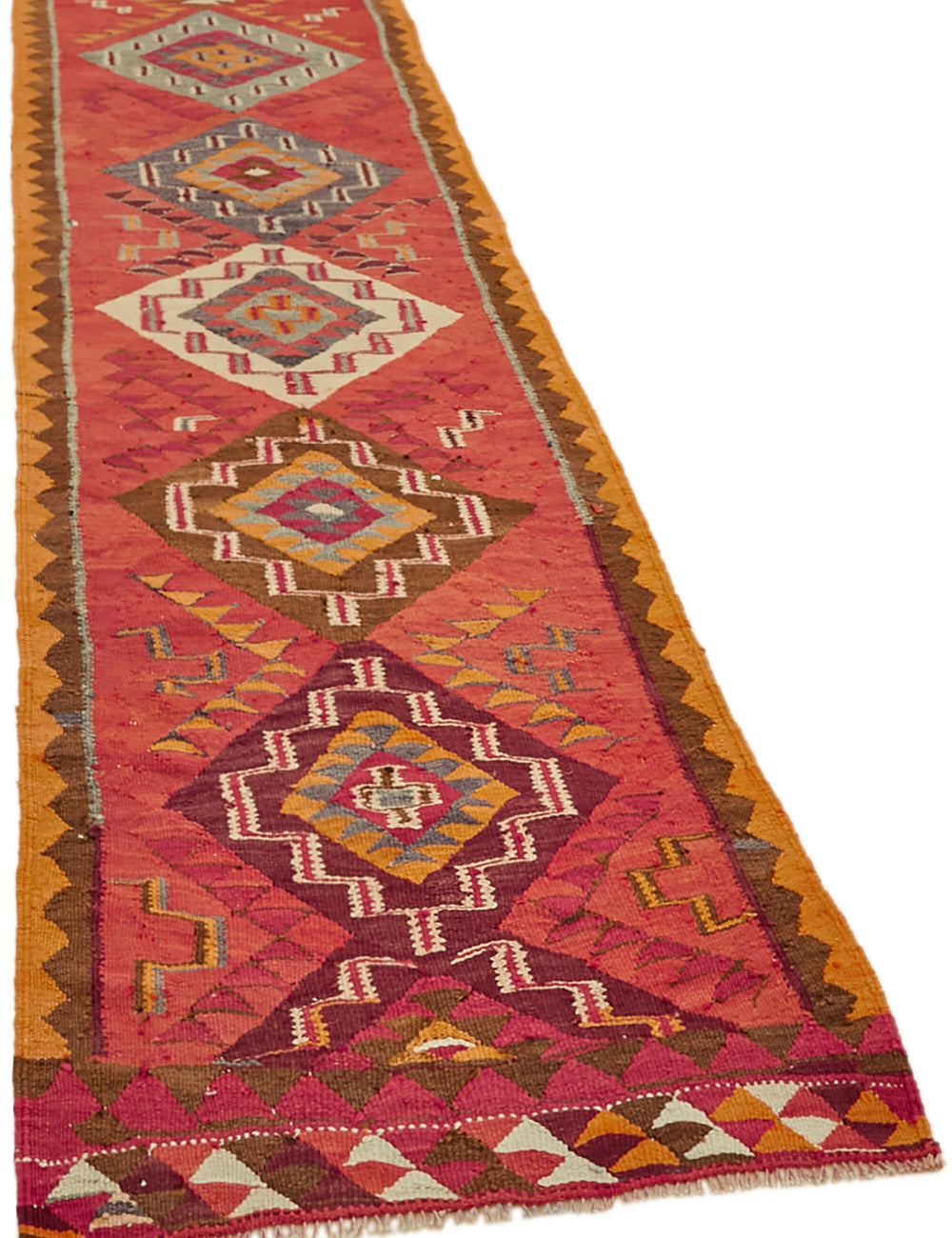 Vintage Heriki Kilim Runner - Anatolian Passage 93x343cm