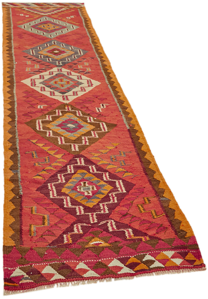 Vintage Heriki Kilim Runner - Anatolian Passage 93x343cm detail image 2 at Sama Rugs