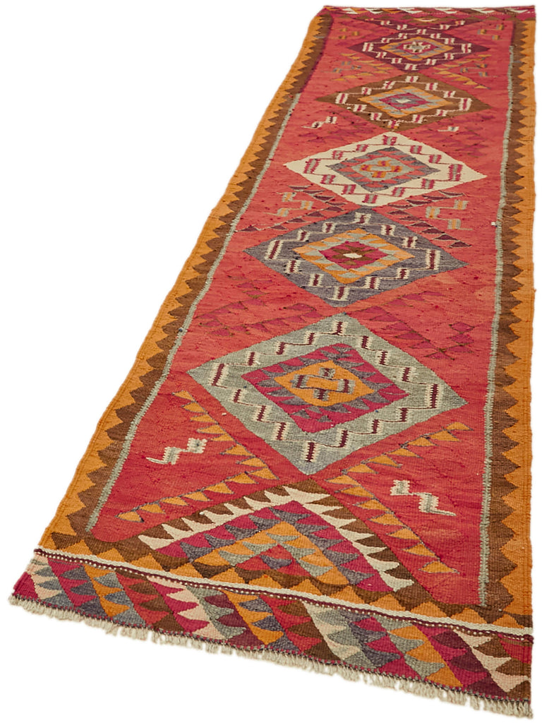 Vintage Heriki Kilim Runner - Anatolian Passage 93x343cm detail image 3 at Sama Rugs