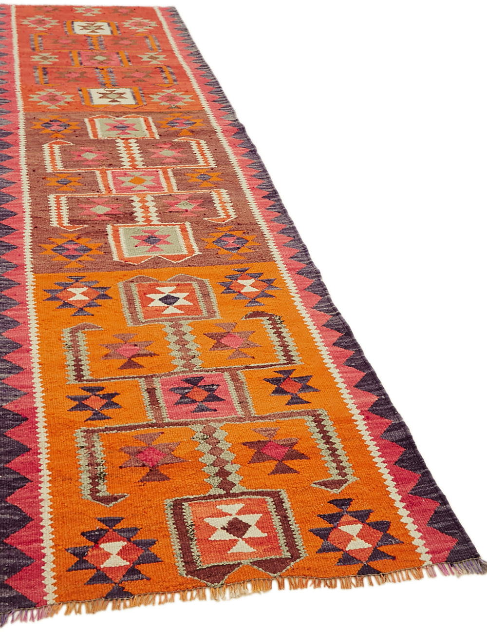 Vintage Heriki Kilim Runner - Crafted Archive 93x316cm