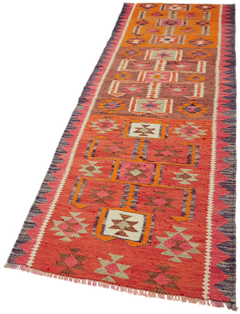 Vintage Heriki Kilim Runner - Crafted Archive 93x316cm detail image 3 at Sama Rugs