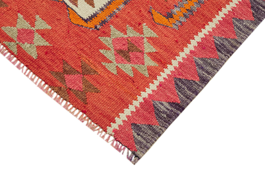 Vintage Heriki Kilim Runner - Crafted Archive 93x316cm detail image 4 at Sama Rugs