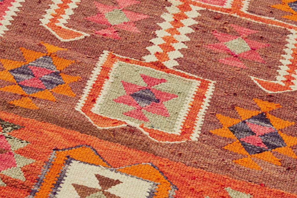 Vintage Heriki Kilim Runner - Crafted Archive 93x316cm detail image 5 at Sama Rugs