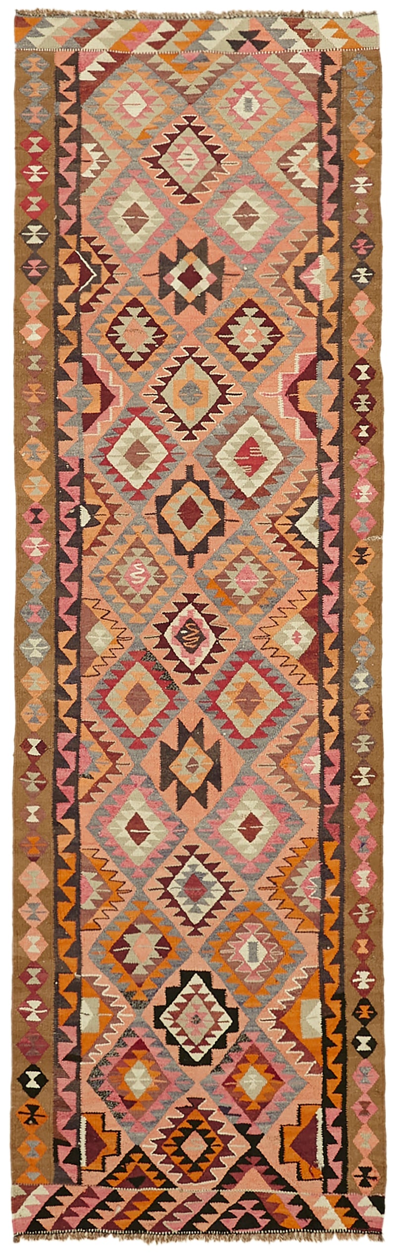 Vintage Heriki Kilim Runner - Heritage Weave 103x316cm at Sama Rugs