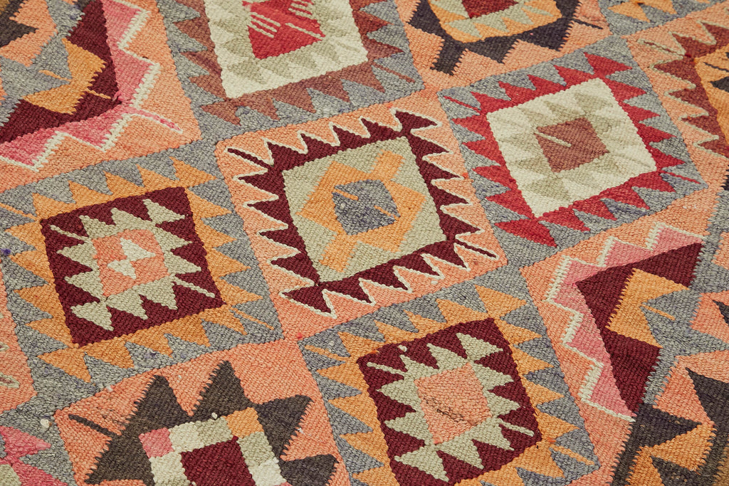 Vintage Heriki Kilim Runner - Heritage Weave 103x316cm detail image 5 at Sama Rugs