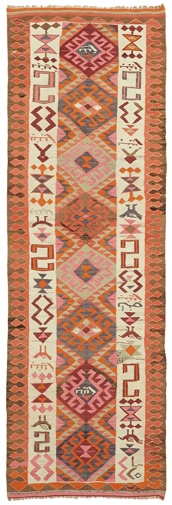 Vintage Heriki Kilim Runner - Anatolian Archive 110x318cm at Sama Rugs