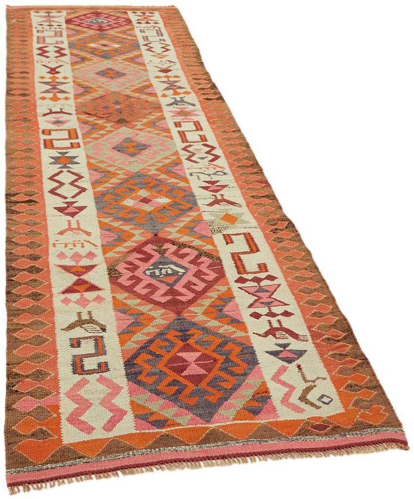 Vintage Heriki Kilim Runner - Anatolian Archive 110x318cm detail image 2 at Sama Rugs