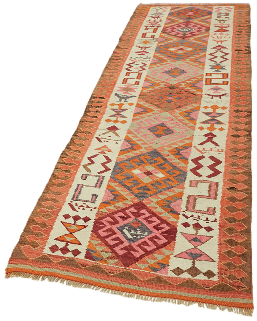 Vintage Heriki Kilim Runner - Anatolian Archive 110x318cm detail image 3 at Sama Rugs