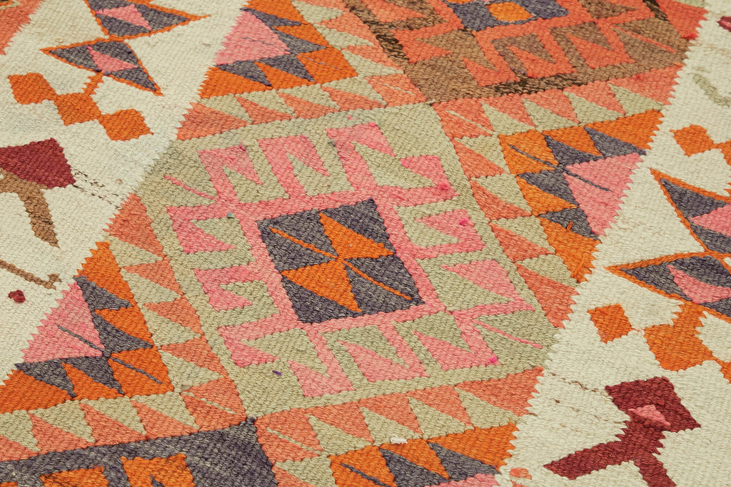 Vintage Heriki Kilim Runner - Anatolian Archive 110x318cm detail image 5 at Sama Rugs