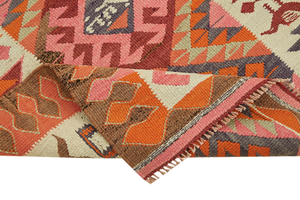 Vintage Heriki Kilim Runner - Anatolian Archive 110x318cm detail image 6 at Sama Rugs