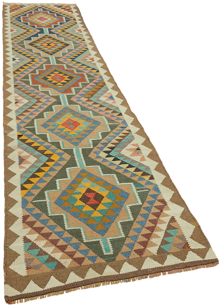 Vintage Heriki Kilim Runner - World Collected 95x360cm detail image 2 at Sama Rugs
