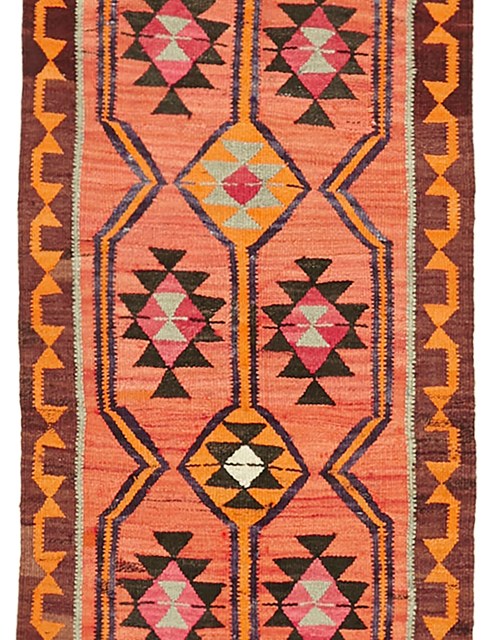 Vintage Heriki Kilim Runner - Restored Heritage 95x326cm
