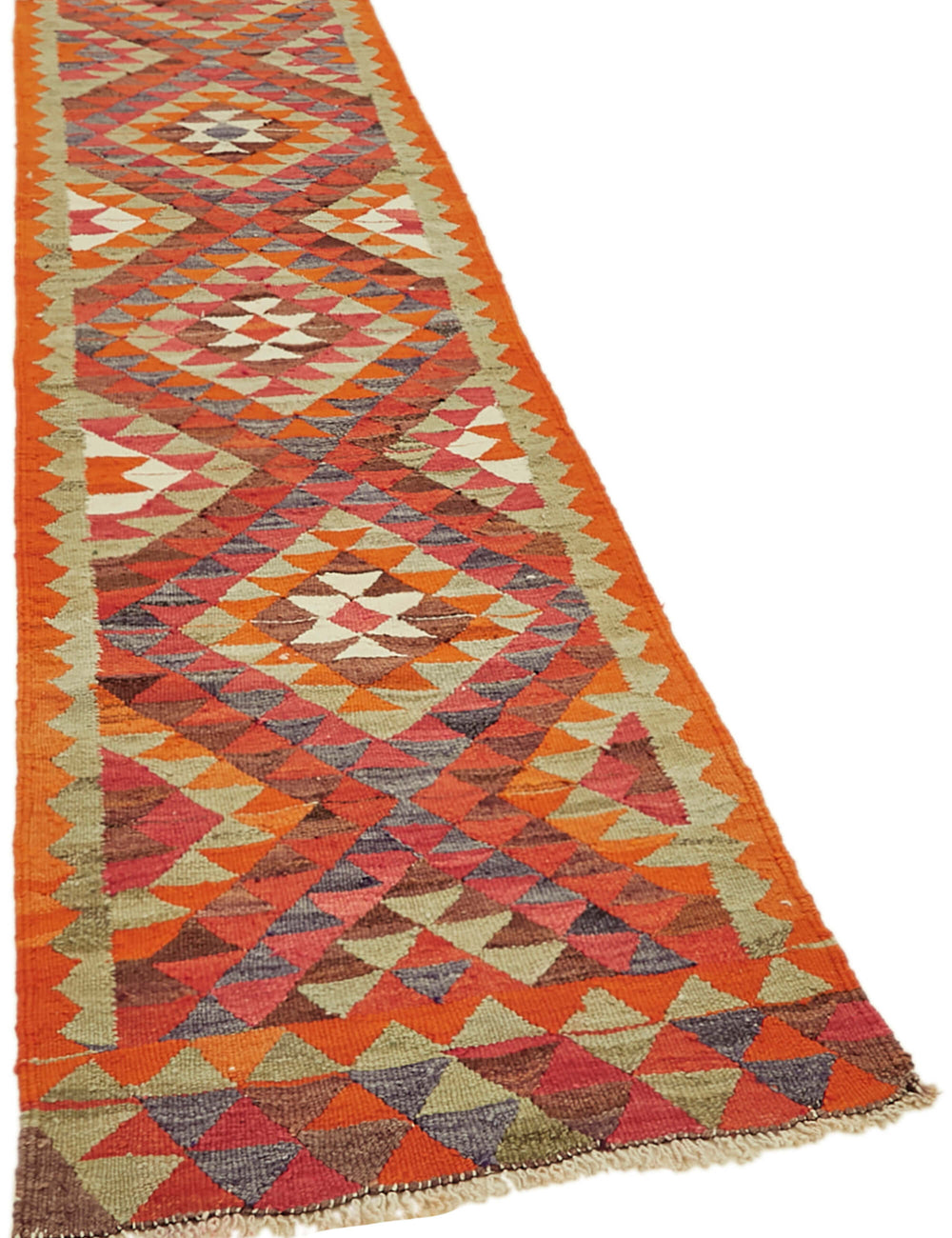 Vintage Heriki Kilim Runner - Old World Passage 86x326cm