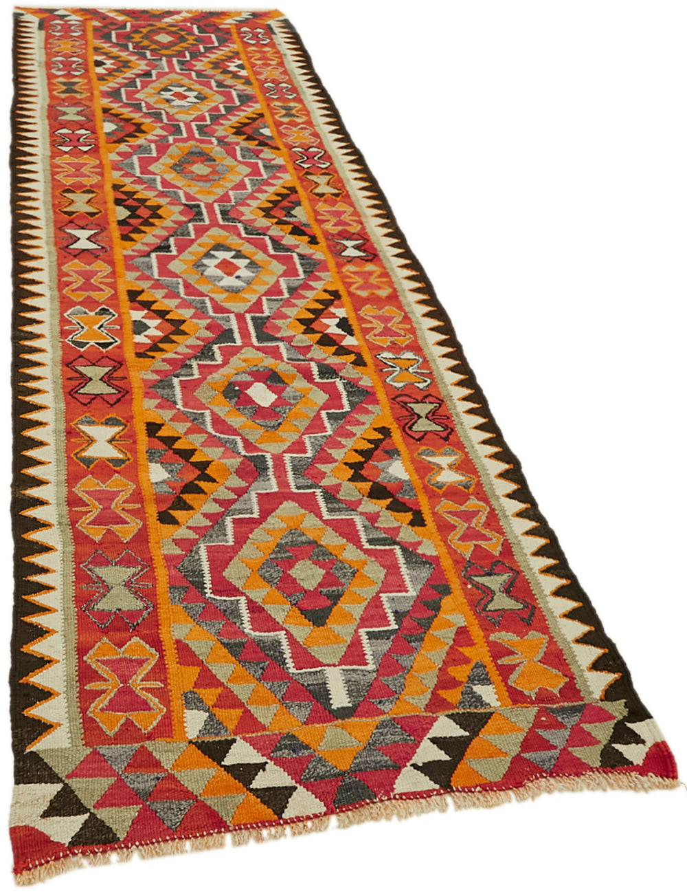 Vintage Heriki Kilim Runner - Woven Journey 100x326cm