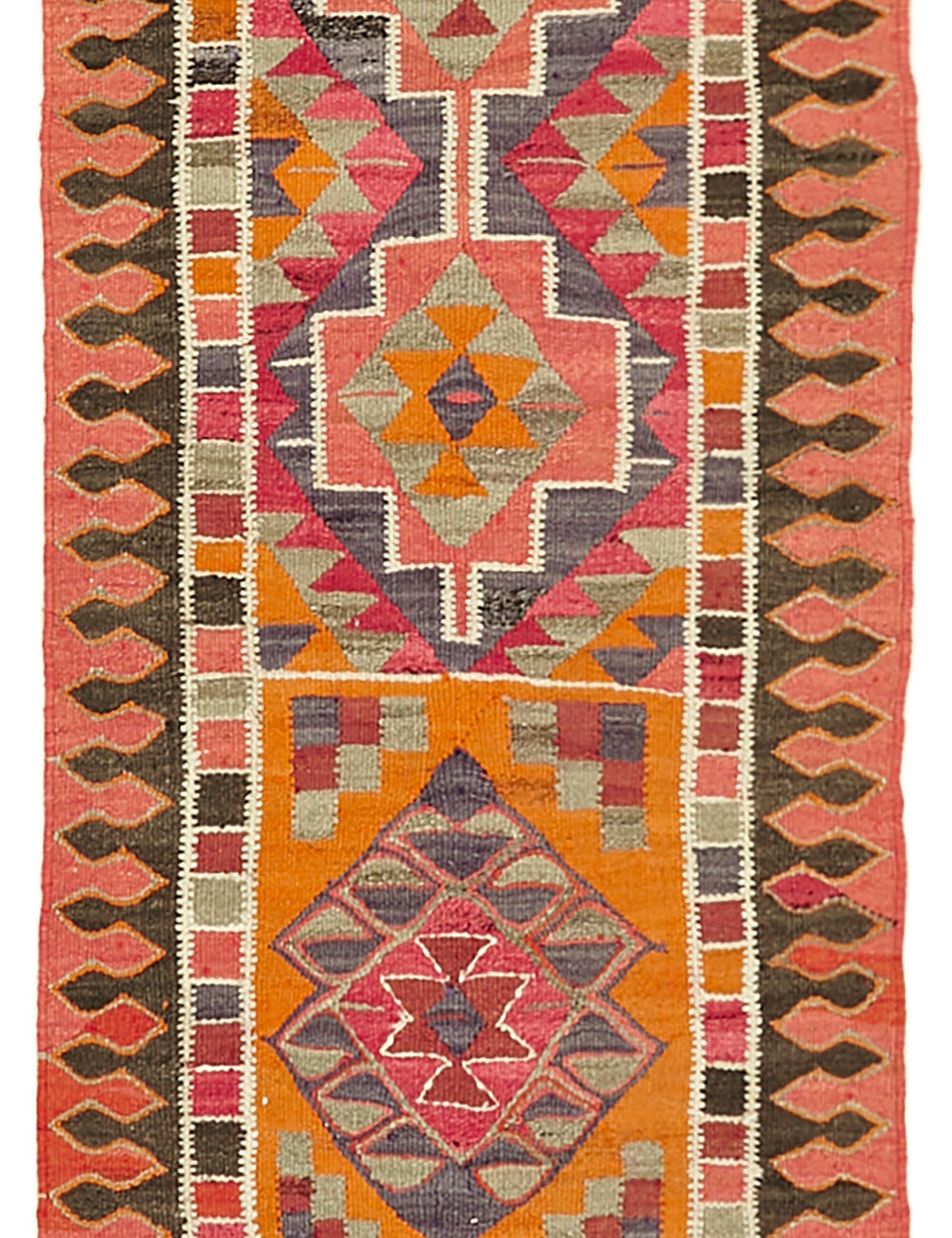 Vintage Heriki Kilim Runner - Global Heritage 94x346cm