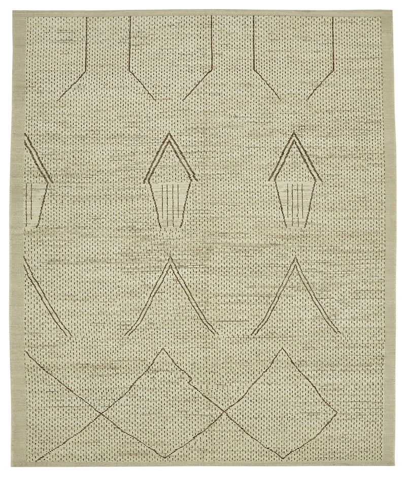 Beige Tribal Atlas Rug – 3.04 x 3.70