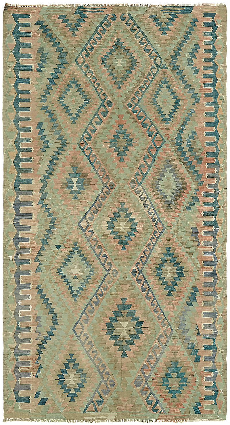 Antique Anatolian Green Kilim 172x300cm