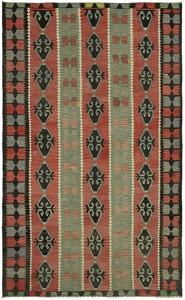 Antique Anatolian Green Kilim 195x320cm