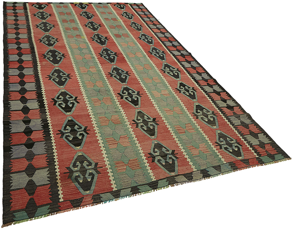 Antique Anatolian Green Kilim 195x320cm