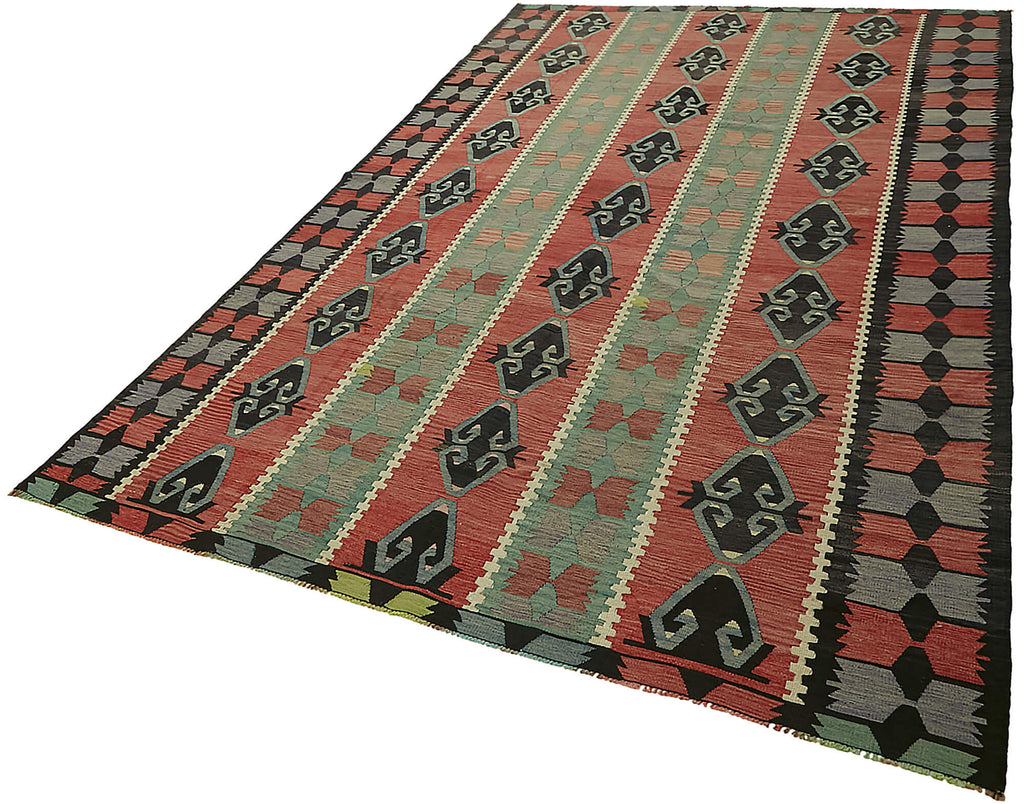 Antique Anatolian Green Kilim 195x320cm