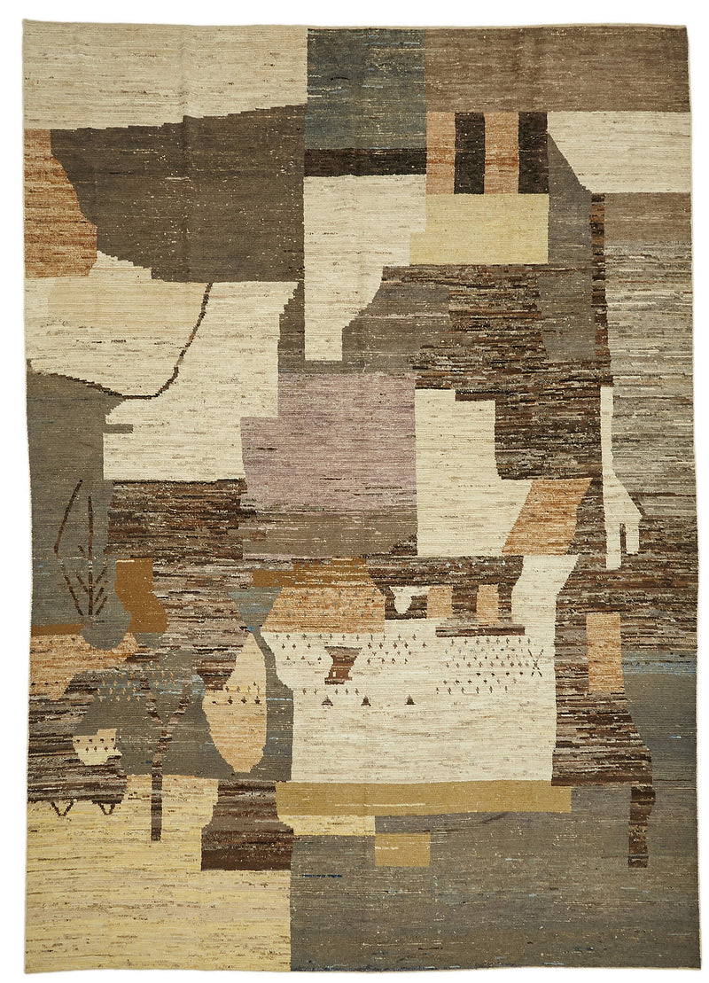 Beige Tribal Atlas Rug – 3.74 x 5.23