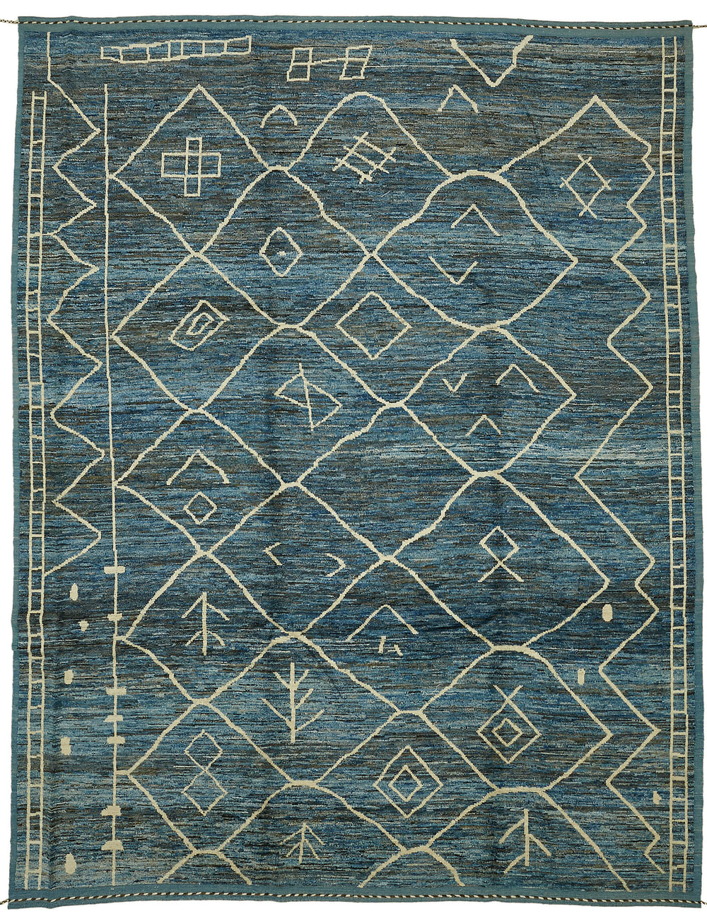 Blue Tribal Atlas Rug – 3.24 x 4.26