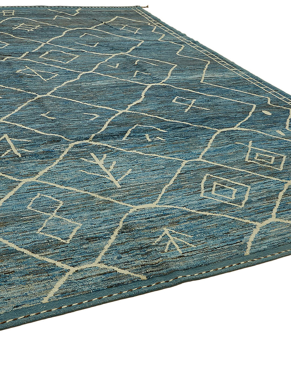 Blue Tribal Atlas Rug – 3.24 x 4.26