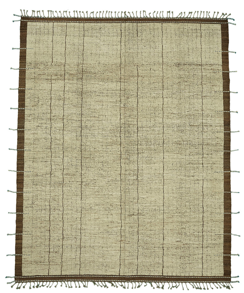 Beige Tribal Atlas Rug – 2.90 x 3.62