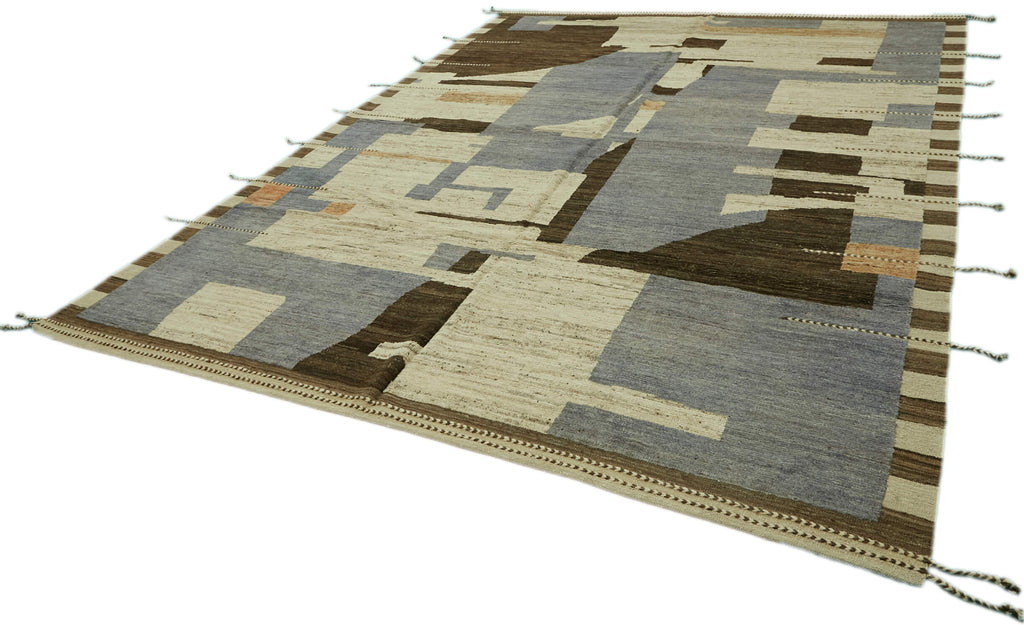 Beige Abstract Atlas Rug – 2.80 x 3.60 - SamaRugs