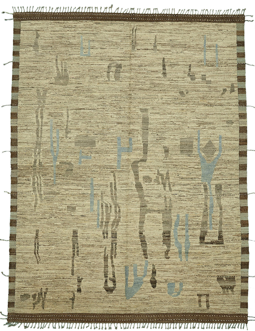 Beige Tribal Atlas Rug – 2.84 x 3.72