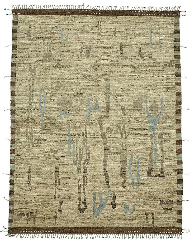 Beige Tribal Atlas Rug – 2.84 x 3.72