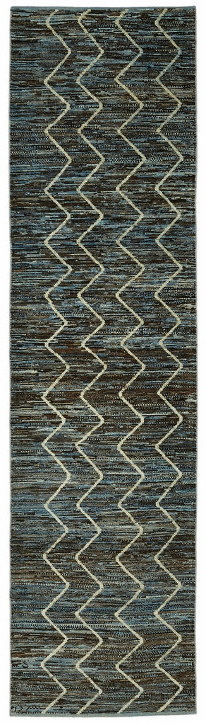 Blue Tribal Runner Rug – 0.86 x 2.97