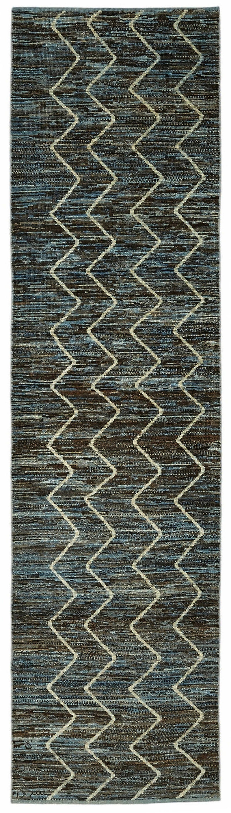 Blue Tribal Runner Rug – 0.86 x 2.97
