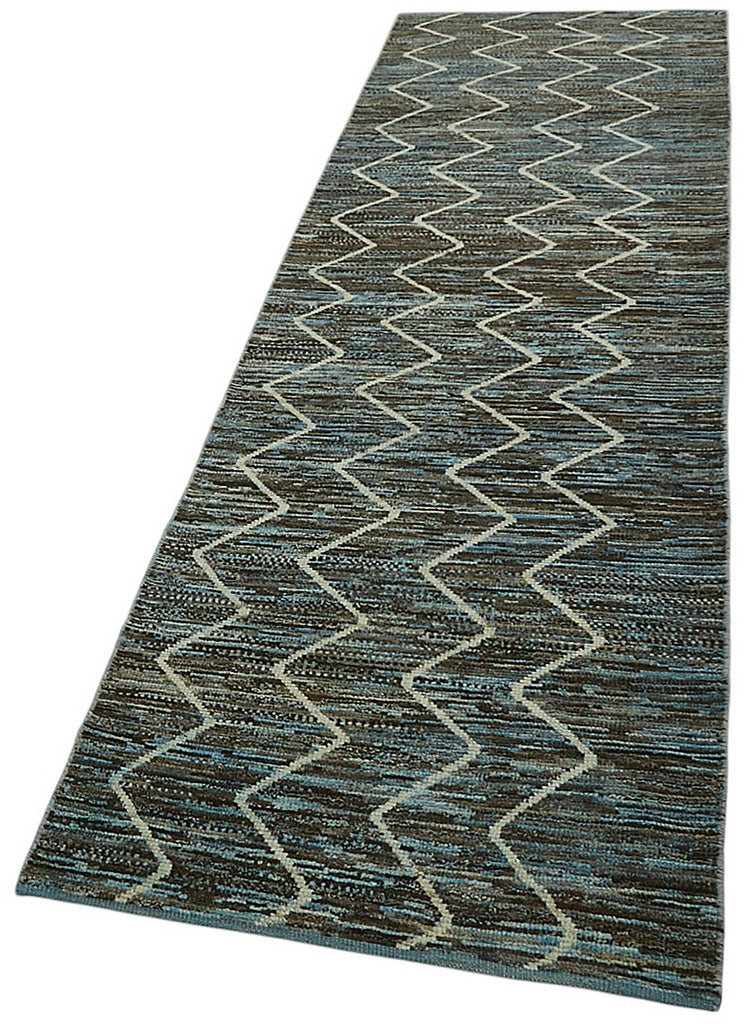 Blue Tribal Runner Rug – 0.86 x 2.97