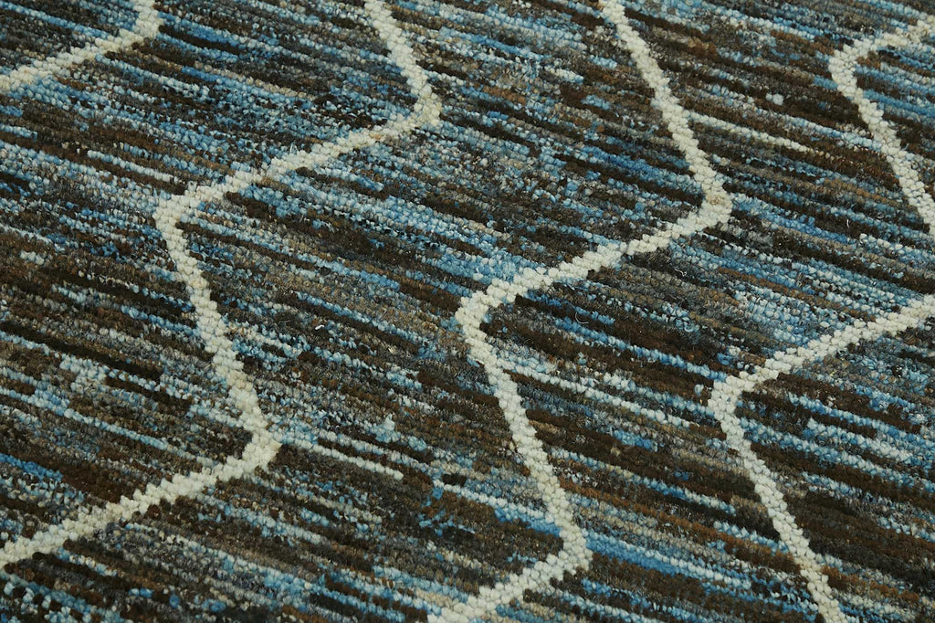 Blue Tribal Runner Rug – 0.86 x 2.97