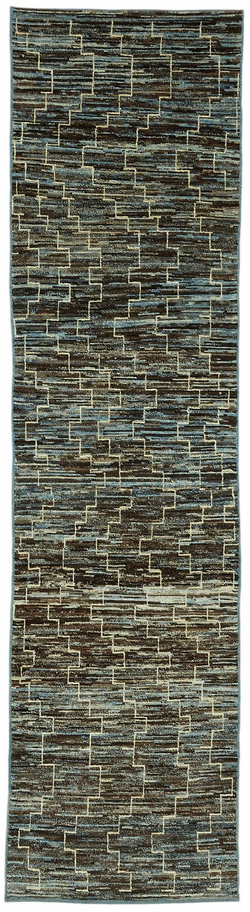 Blue Tribal Runner Rug – 0.84 x 3.40
