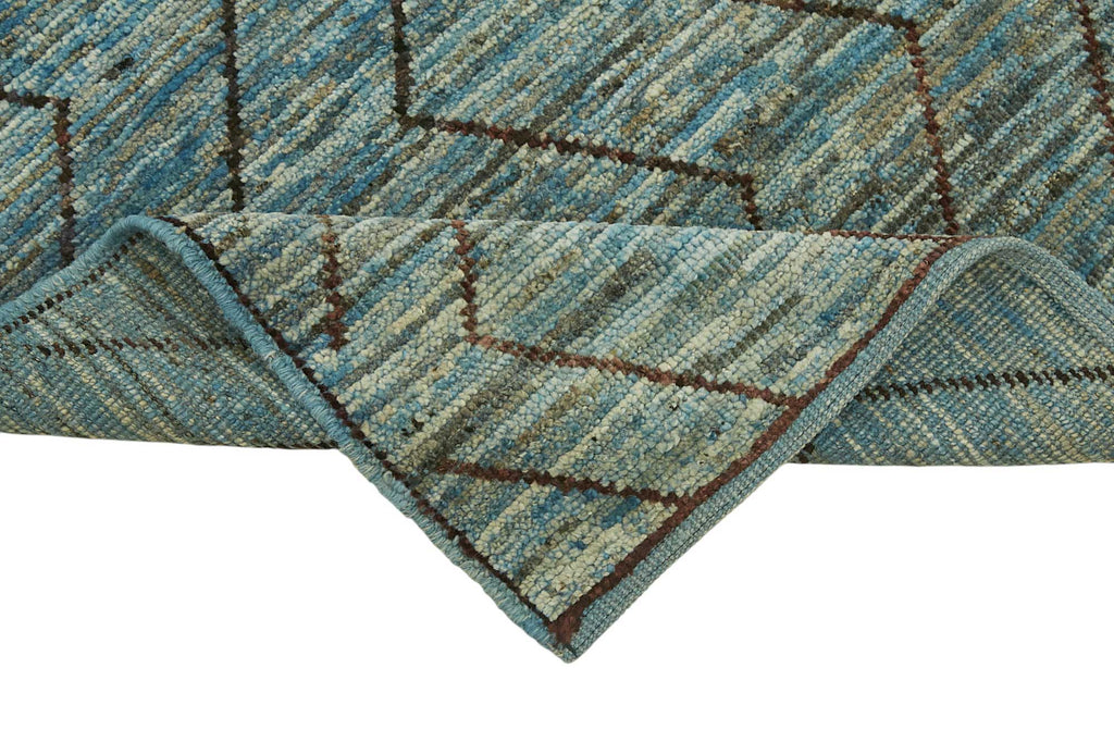 Blue Tribal Runner Rug – 0.89 x 3.33
