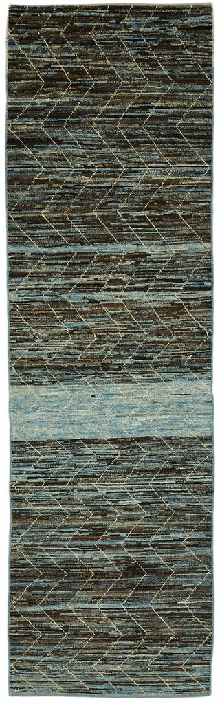 Blue Tribal Runner Rug – 0.86 x 2.95