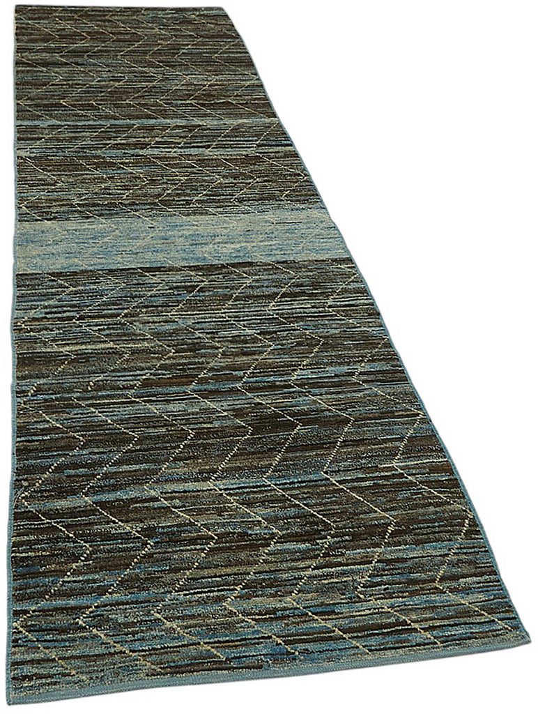 Blue Tribal Runner Rug – 0.86 x 2.95
