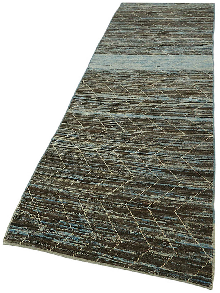 Blue Tribal Runner Rug – 0.86 x 2.95