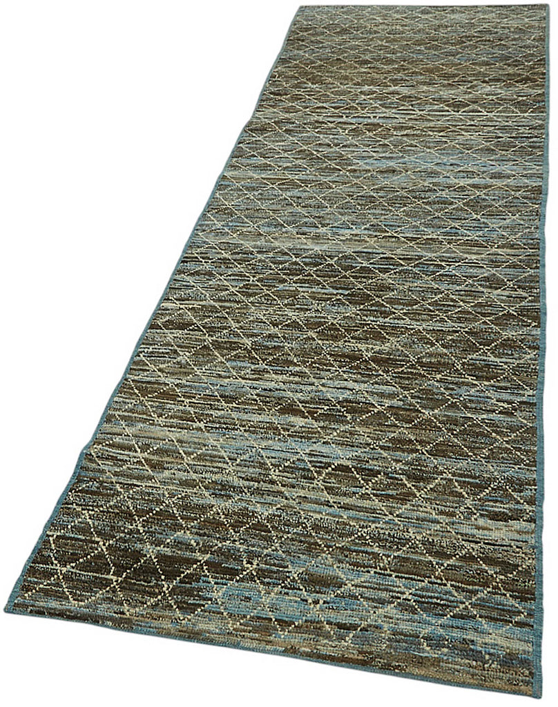 Blue Tribal Runner Rug – 0.91 x 3.05