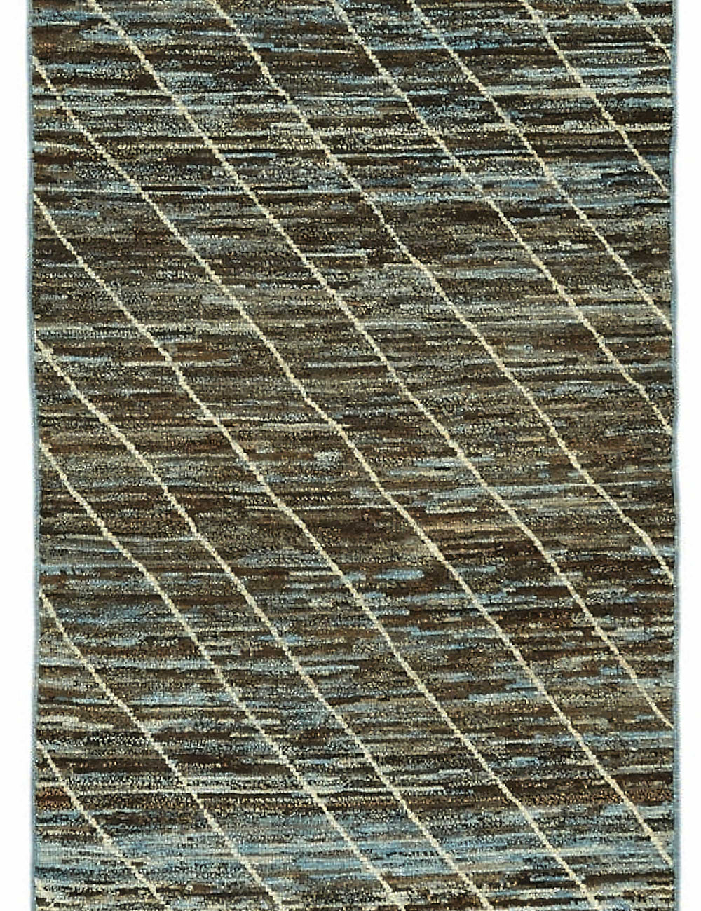 Blue Tribal Runner Rug – 0.89 x 3.41