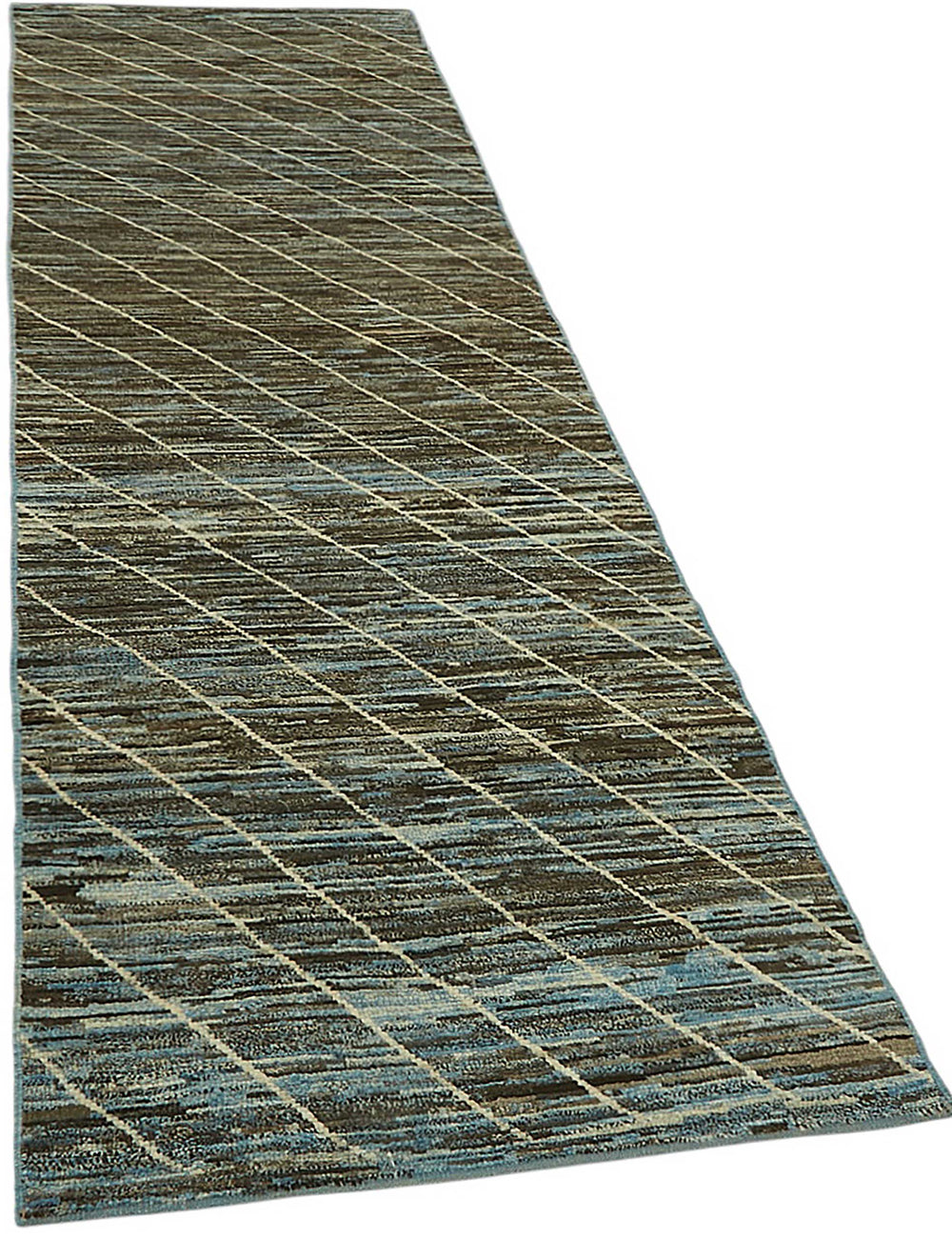 Blue Tribal Runner Rug – 0.89 x 3.41