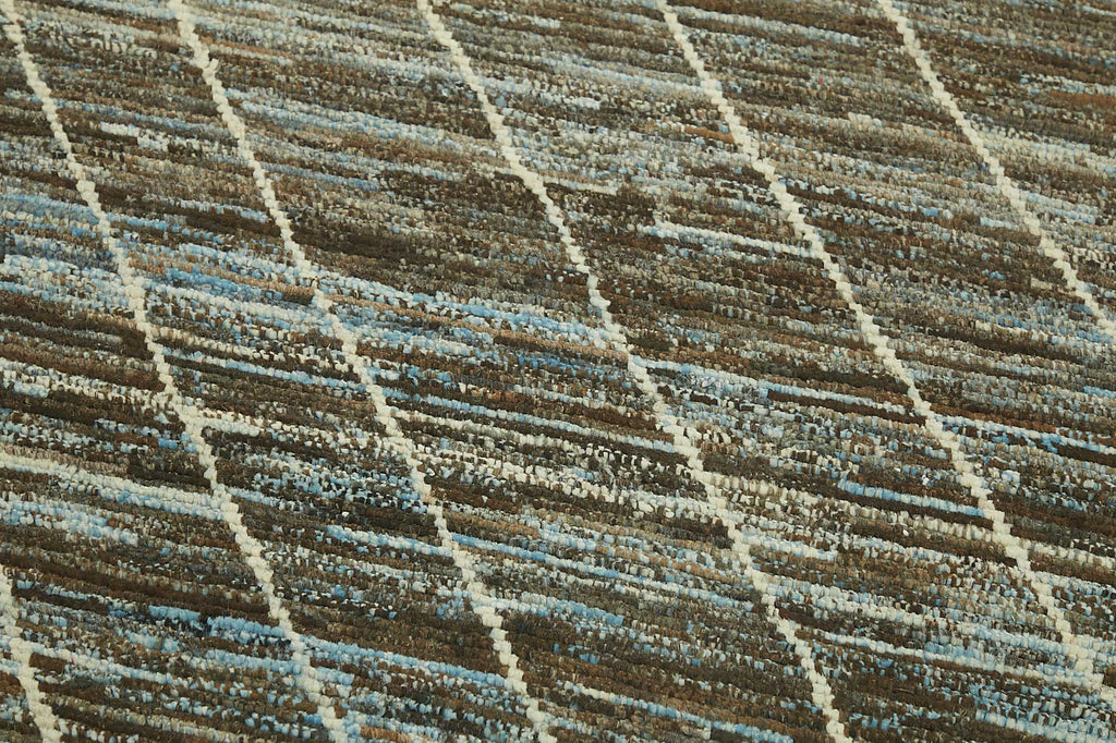 Blue Tribal Runner Rug – 0.89 x 3.41