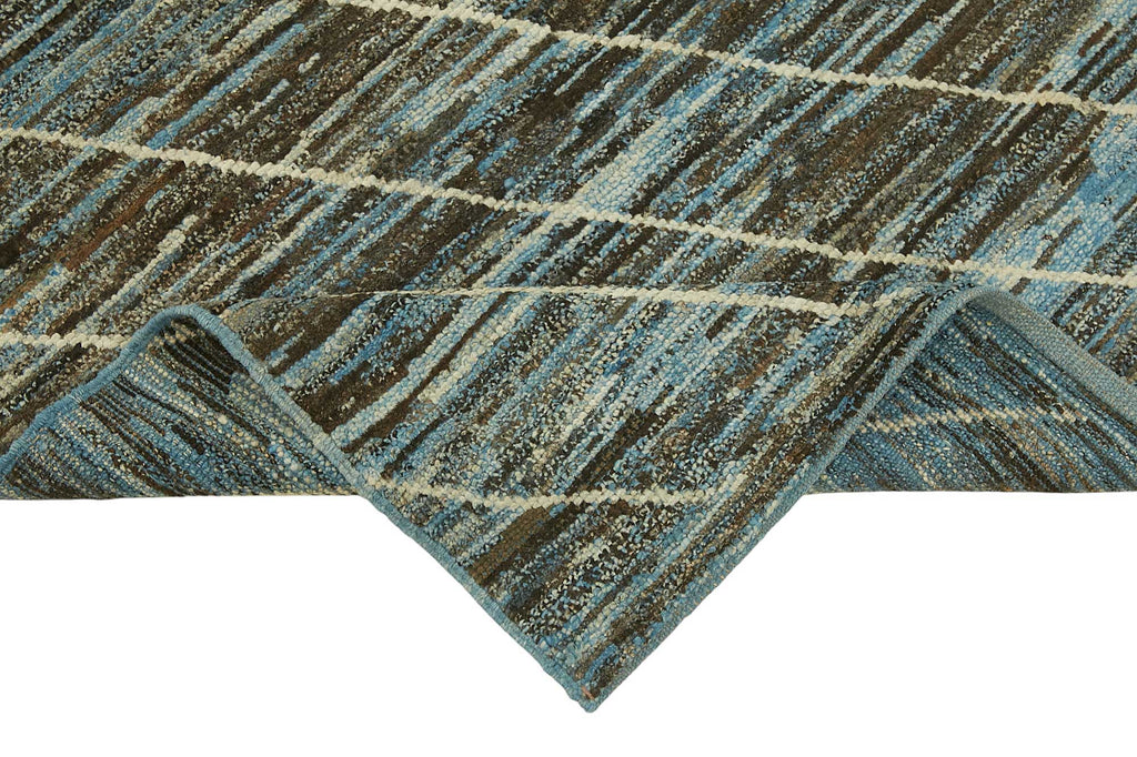Blue Tribal Runner Rug – 0.89 x 3.41