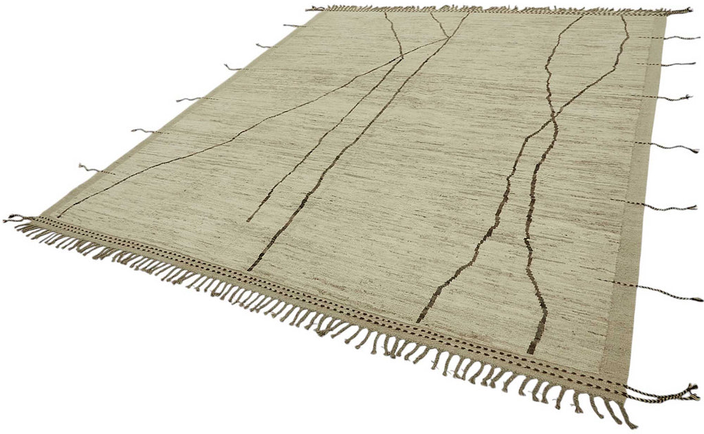 Beige Abstract Atlas Rug – 2.57 x 3.01