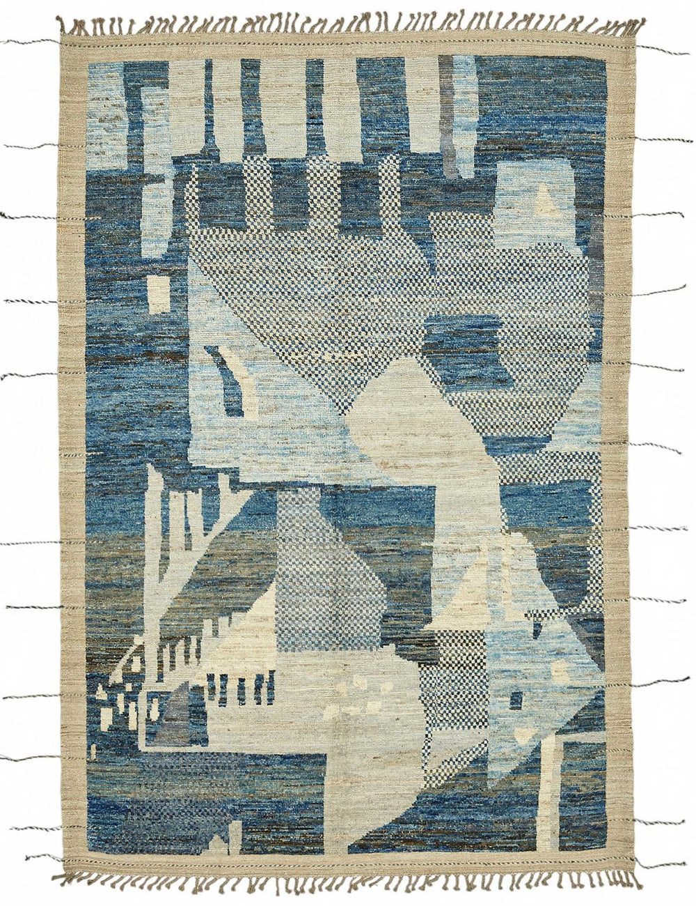 Blue Tribal Rug Rug – 2.04 x 3.05