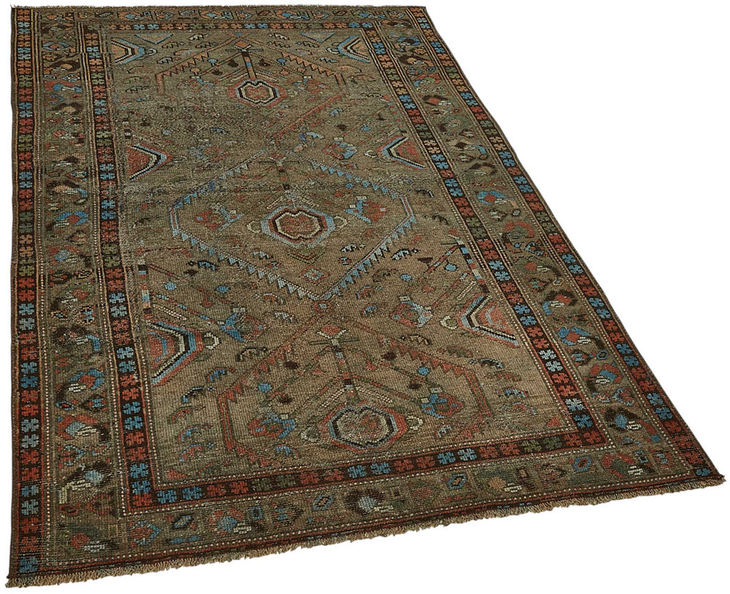 Persian Antique Rug 1.18 x 1.75 - Brown - SamaRugs