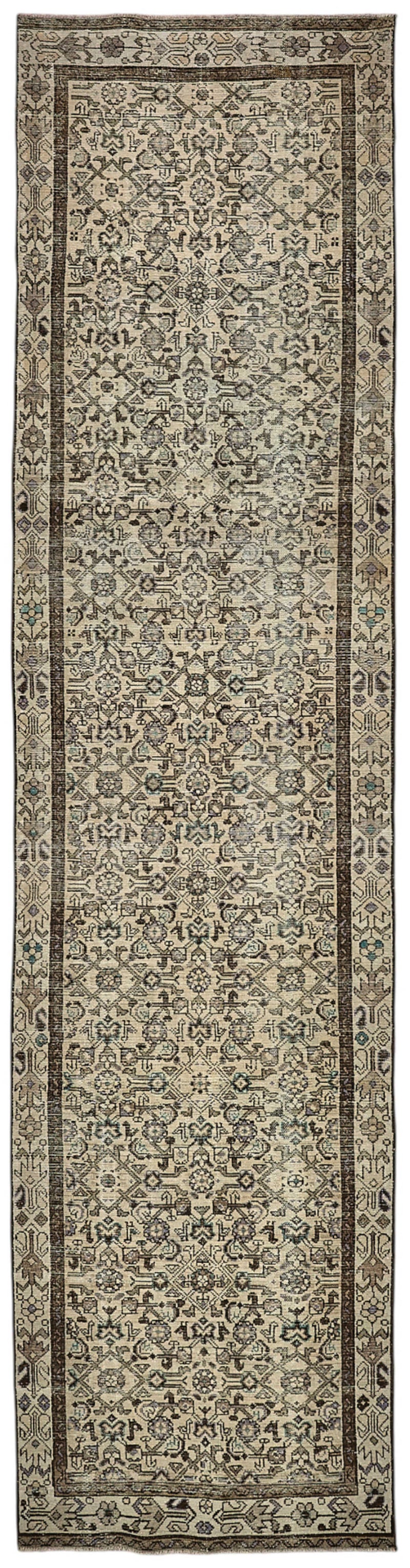Persian Antique Rug 1.03 x 4.10 - Beige - SamaRugs