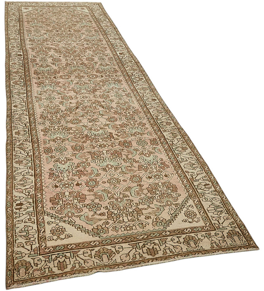 Persian Antique Rug 1.12 x 3.60 - Beige - SamaRugs